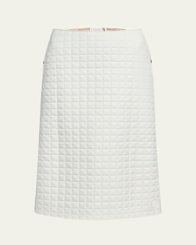 Quilted Side-Snap Skirt